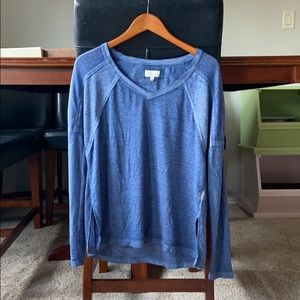 Blue long sleeve tee